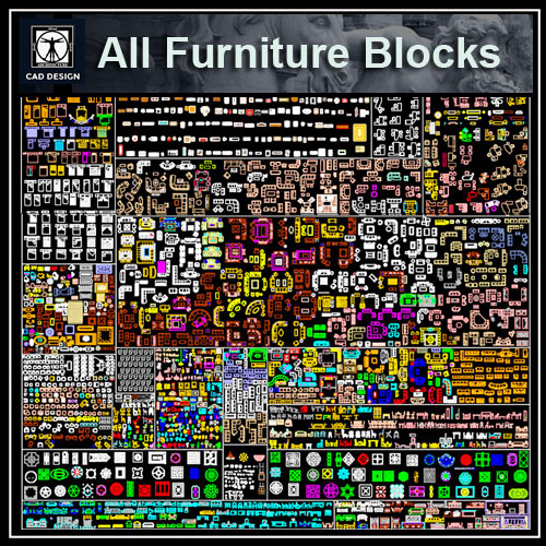 【All Furniture CAD Blocks】-High quality DWG FILES library for architects, designers, engineers and draftsman