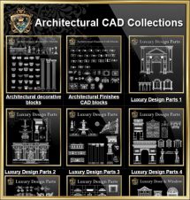 Architektur Dekorative Elemente CAD Sammlungen
